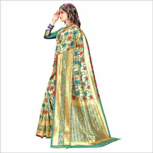 Ladies Green Banarasi Saree