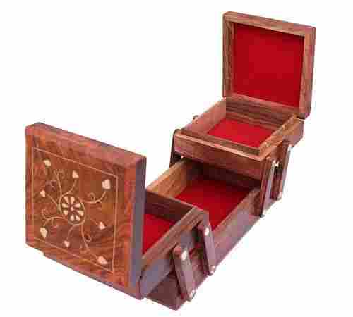 Wooden Jewellery Box for Women | Jewel Organizer Box Hand Carved Carvings, (8 inches) Gift Items