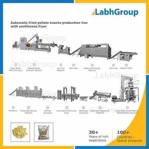 Complete Production Line Machines For Snacks Pellets