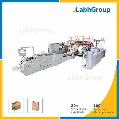 Automatic Roll Feed Shopping Paper Carry Bag Making Machine