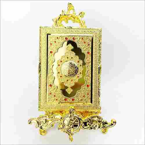 Imported S Size Zinc Alloy Quran Box With Stand (Plus With Painting)