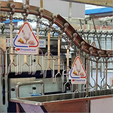 Silver Ss Pipe Track Poultry Dressing Plant With Conveyor