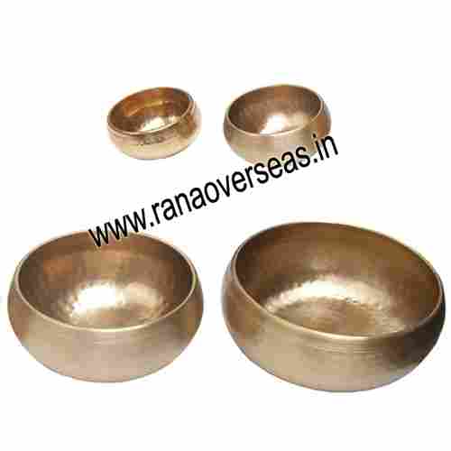 Brass Singing Bowl Tibetan Hammered Plain Polished