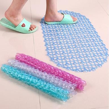 Silicone Pvc Rubber Suction Shower Mat (Random Color) Usage: Bathroom