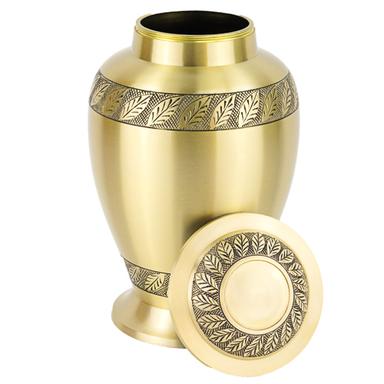Golden Brass Cremation Urn