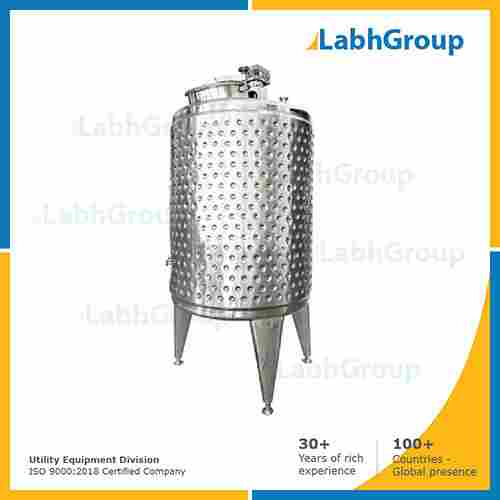 Stainless steel dimple jacketed tank