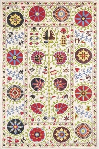 Multicolour Suzani Hand Tufted Carpet Waterproof