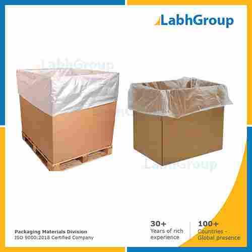 Corrugated box with liner for bulk drug packaging