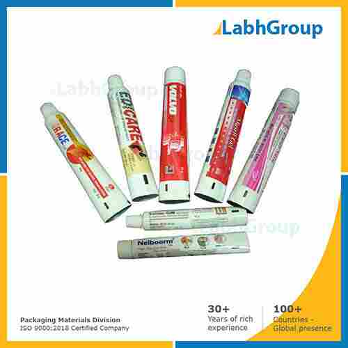 Printed laminated plastic tubes for pharmaceuticals medicine packaging