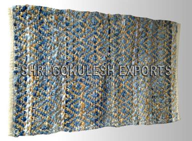 Handmade Cotton Denim Carpets Back Material: Woven Back