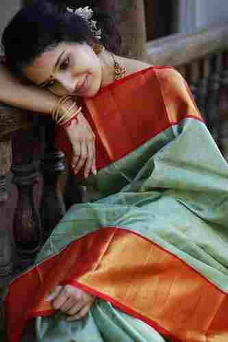 Ladies Designer Soft Lichi Silk Saree