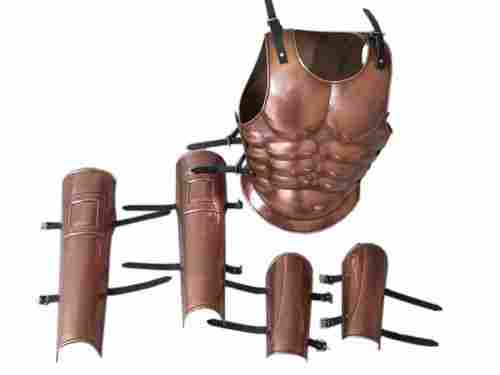 Copper Antique Roman Muscle Armor with Hand & Leg Guard Set Adult Size & Wearable Collectible Roman Armour Set