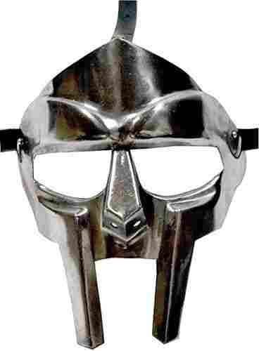 Steel Roman Gladiator Helmet Face Mask MF Doom Medieval Re-Enactment Viking MASK, Silver, Stander