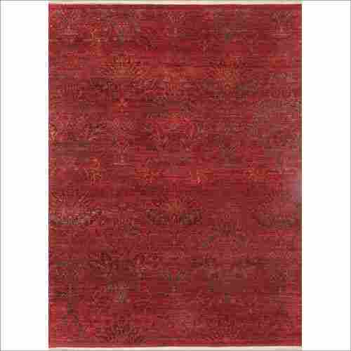 Hand Knotted Floret Wool And Silk Rug