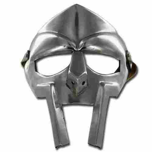 Medieval MF Doom Gladiator Mask Steel Face Armour Silver