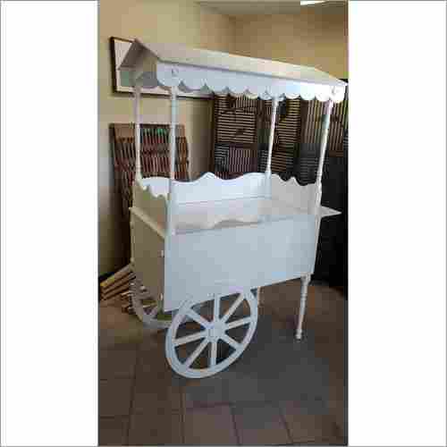 Wooden Two Wheeler Display Cart