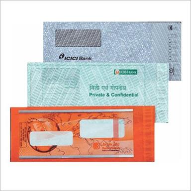 High Quality Printed Cheque Book Security Envelope