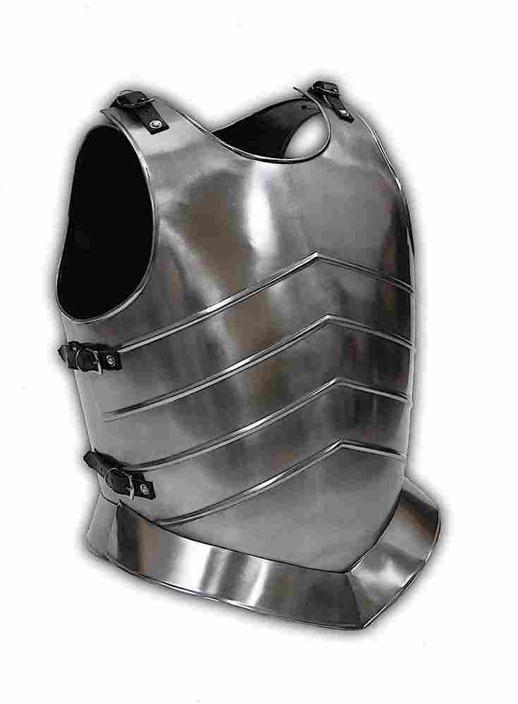 Mens Knight Medieval Steel Breastplate One Size Fits Most Metallic