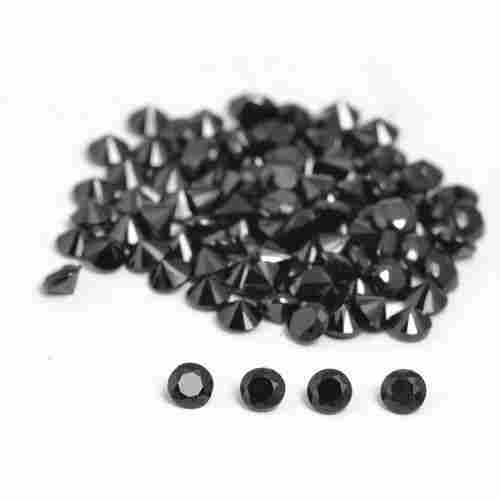 5mm Black Spinel Faceted Round Loose Gemstones