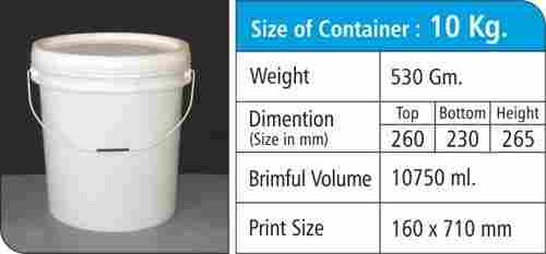 10Kg Plastic Grease Container