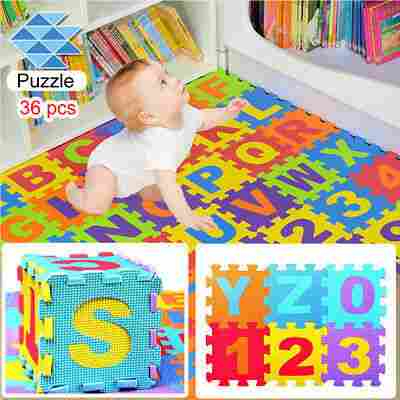 Alphanumeric Puzzle Mats for Kids