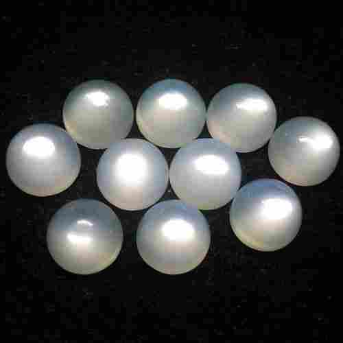 8mm White Moonstone Round Cabochon Loose Gemstones