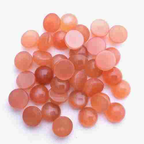 4mm Peach Moonstone Round Cabochon Loose Gemstones