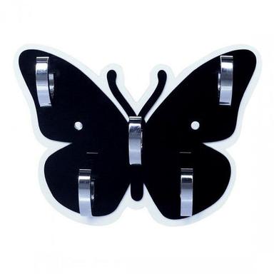 ACRYLIC BUTTERFLY WALL HOOKS KEY HOLDER STAND