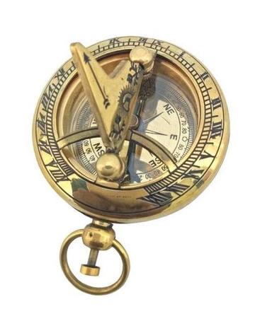 As Shown In Picture Brass Polish Sun Dial Compass