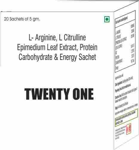 L Arginine, L Citrulline Epimedium Leaf Extract, Protein Carbohydrate & Energy Sachet