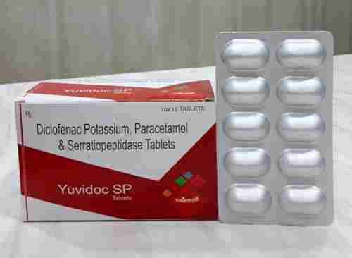 Diclofenac Potassium B.p. 50 Mg +  Pcm I.p 325 Mg + Serratiopeptidase I.p 10 Mg (Alu Alu)