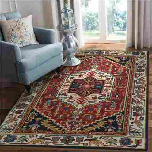 Alfy Red Aztec Hand Tufted Carpet