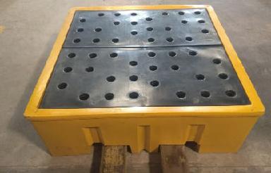 Yellow 4 Drum Spill Containment Pallet