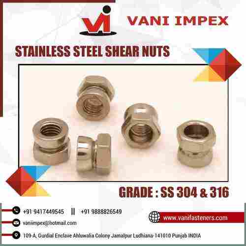 Stainless Steel Shear Nut