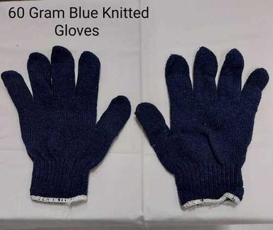 Winter Blue Knitted Gloves