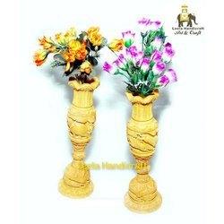 Well Finished Decorative Wooden Flower Vase