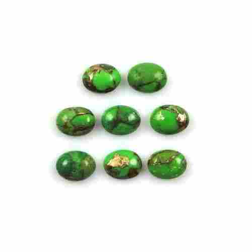 5x7mm Green Copper Turquoise Oval Cabochon Loose Gemstones