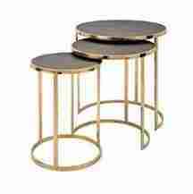 Nesting Table ( iron marble set of 3)
