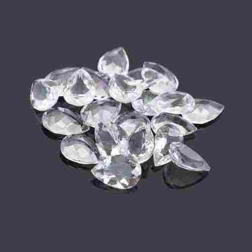 8x12mm White Topaz Faceted Pear Loose Gemstones