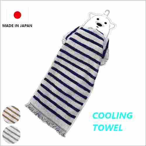Cooling Towel - Border Series - Polyethylene 55% Cool Thread Cotton 45% Eco Friendly Made in Japan