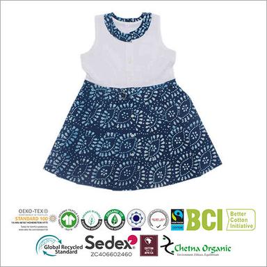 Kids Organic Cotton Muslin Printed Dungaree Dress Age Group: As Per Buyer Requirement