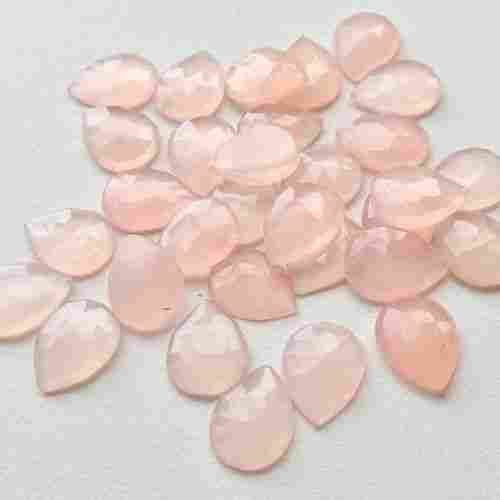 4x6mm Pink Chalcedony Rose Cut Pear Loose Gemstones