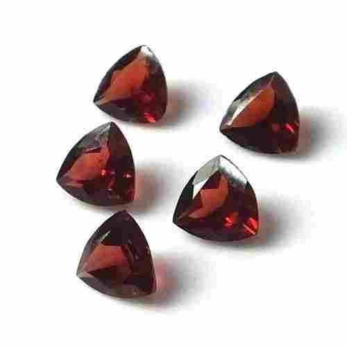 9mm Red Mozambique Garnet Faceted Trillion Loose Gemstones