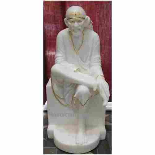 Handmade Pure White Marble Shirdi Sai Baba Statue