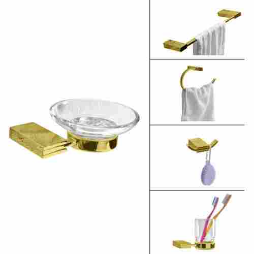 Rectangular Bath Accessories-gold Finish
