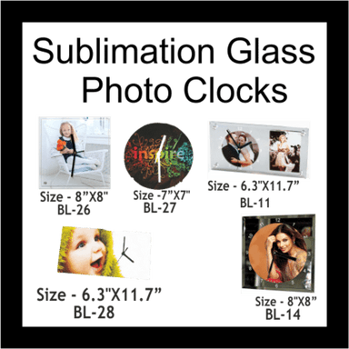Sublimation Glass clocks