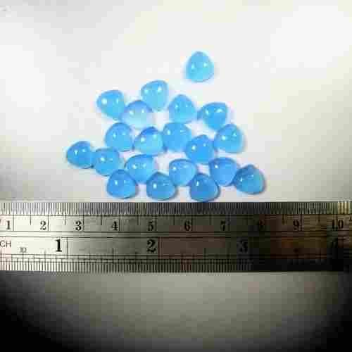 4mm Blue Chalcedony Trillion Cabochon Loose Gemstones