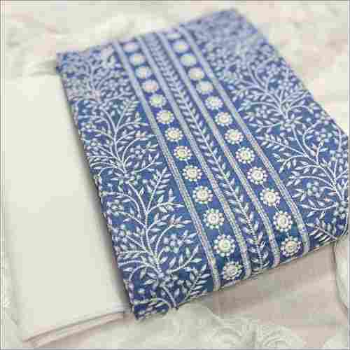 Ladies Cotton Embroidery Work Dress Material