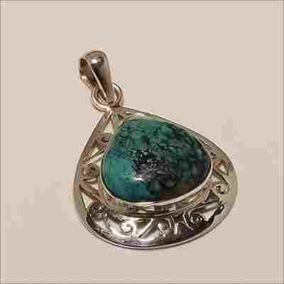 P0004-Sterling Silver Turquoise Pendant