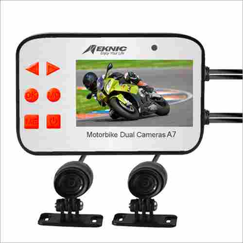 A7 Motorcycle Camera Dual Lens 1080P Video Security Motorbike Camera System With 2.7